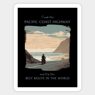 The Pacific Coast Highway - best motorcycle route in the world Sticker